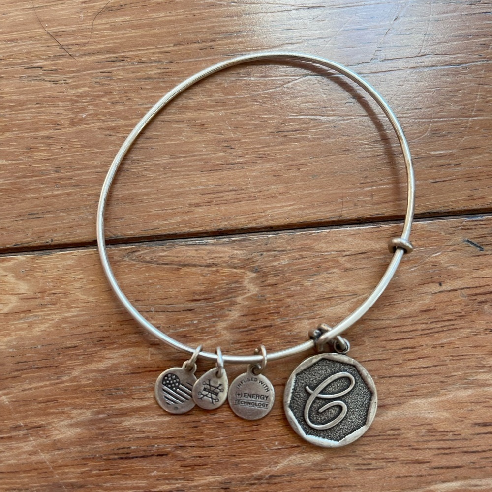 Alex and Ani Initial C Charm Bangle Bracelet!